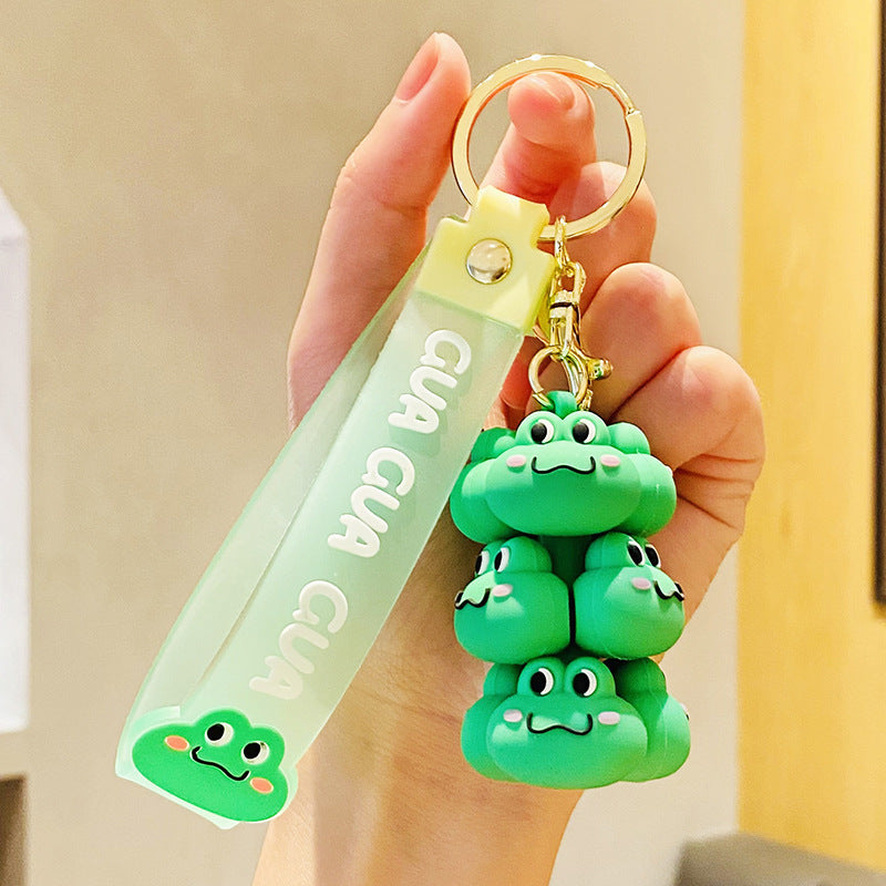 Wholesale Creative Cartoon Small Animals Jenga PVC Keychain